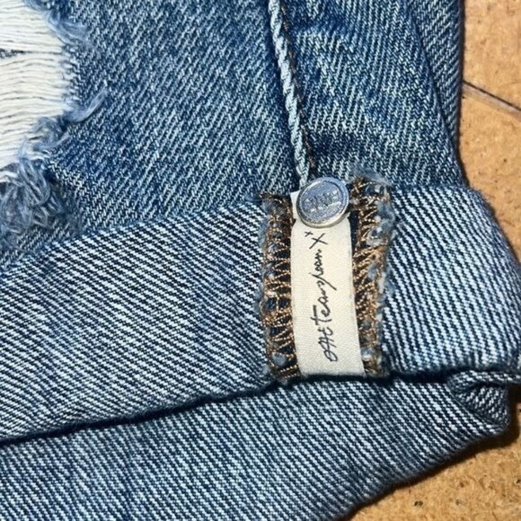 One Teaspoon Womens Mid Waist Bandits Distressed Denim Shorts Size 28 Blue Casua - Picture 16 of 16